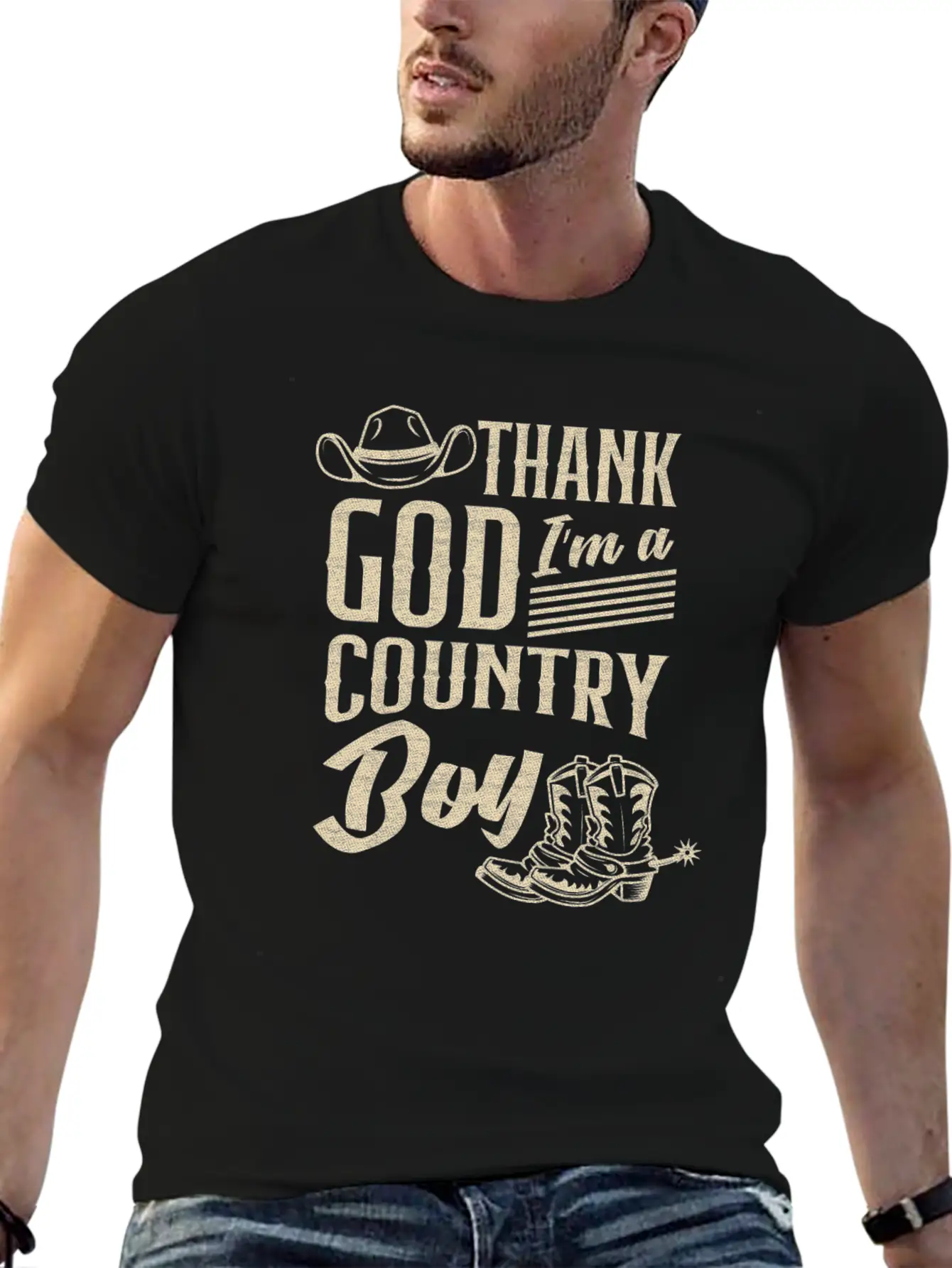Country Music Thank God For This Music Casual Graphic T-Shirt – Simple And Comfortable Daily Wear