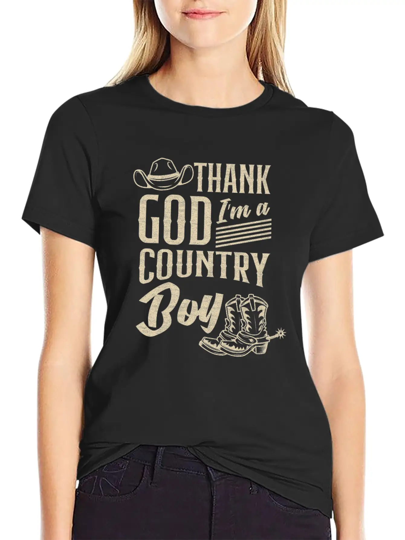 Country Music Thank God For This Music Casual Graphic T-Shirt – Simple And Comfortable Daily Wear