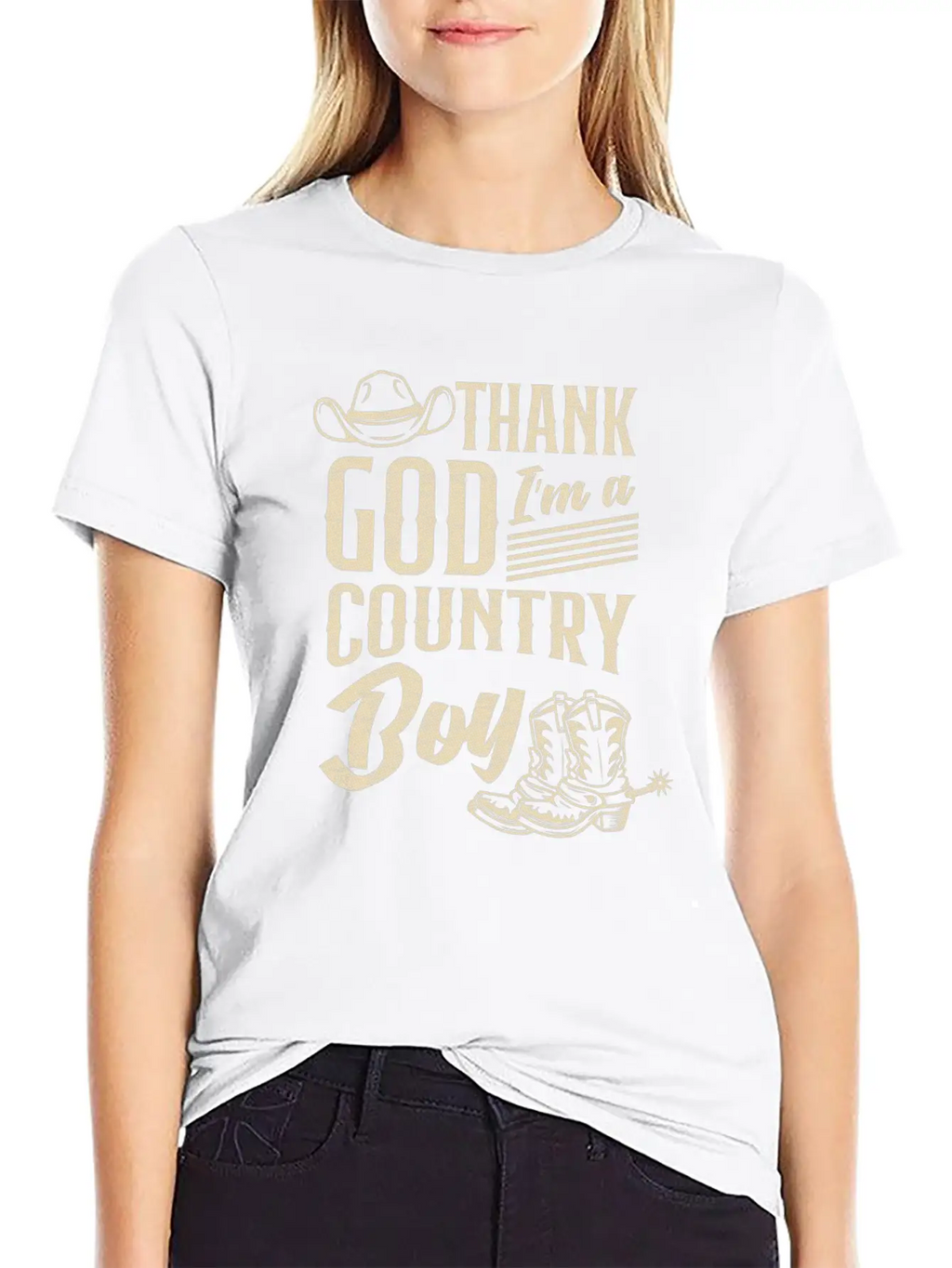 Country Music Thank God For This Music Casual Graphic T-Shirt – Simple And Comfortable Daily Wear