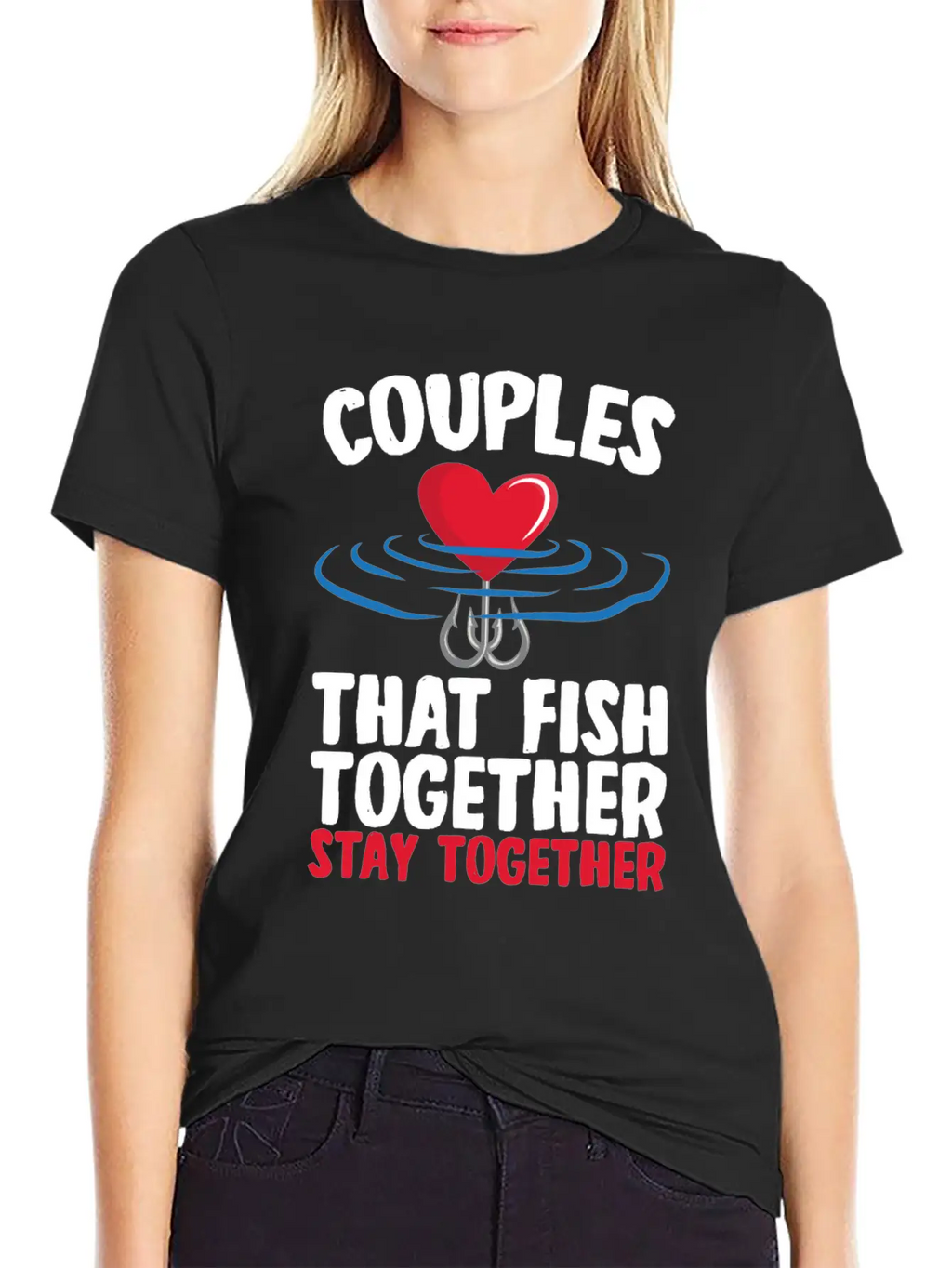 Couple That Fish Together Fishing Essential Cotton Tee For Daily Outfits – Unisex Style