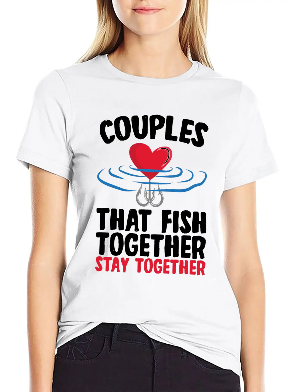 Couple That Fish Together Fishing Essential Cotton Tee For Daily Outfits – Unisex Style