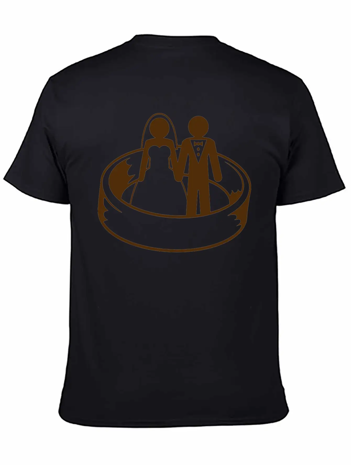 Couple Wedding Ring Dress Team Round Circle Marry Essential Cotton Tee For Daily Outfits – Unisex Style
