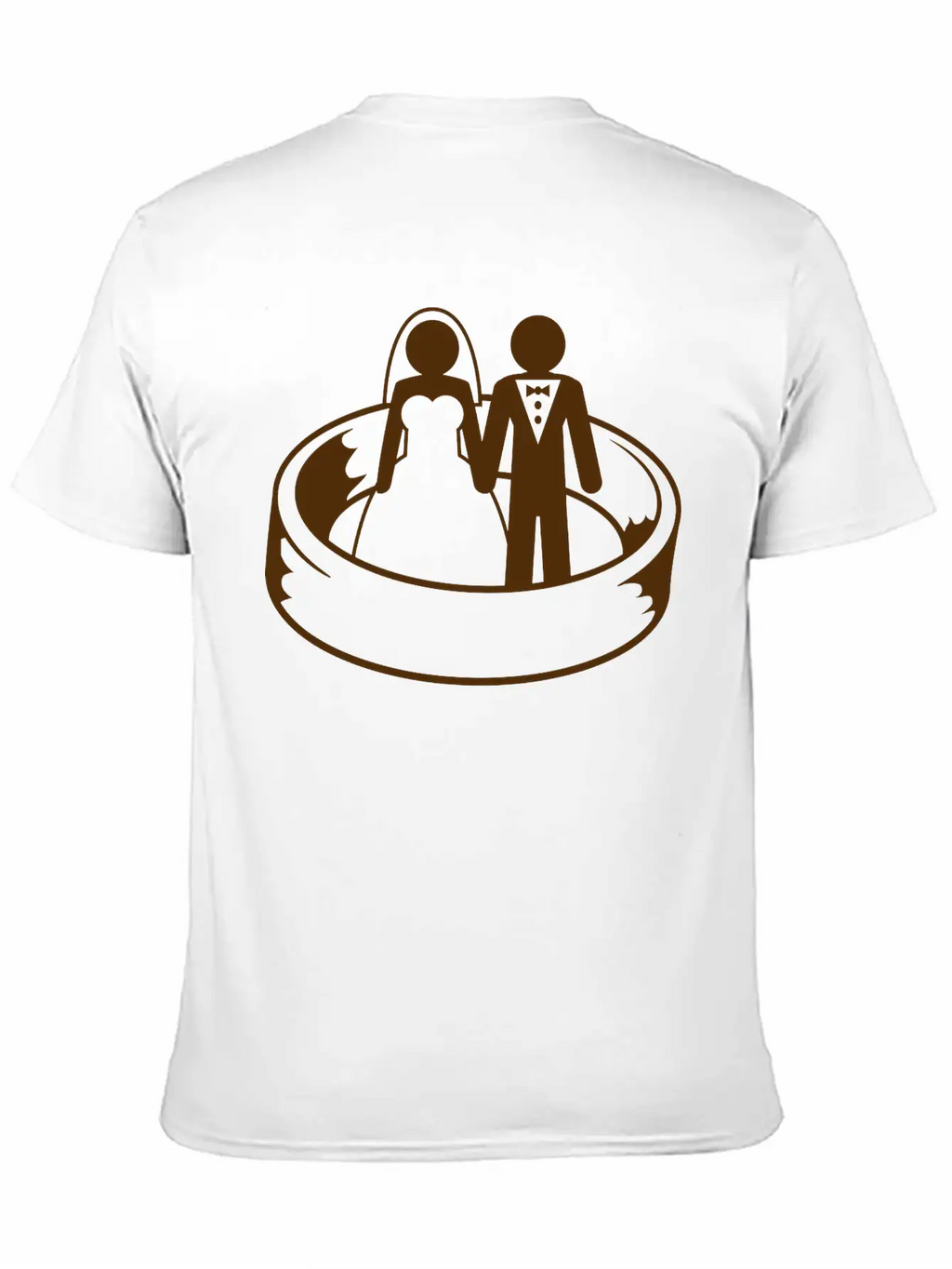 Couple Wedding Ring Dress Team Round Circle Marry Essential Cotton Tee For Daily Outfits – Unisex Style