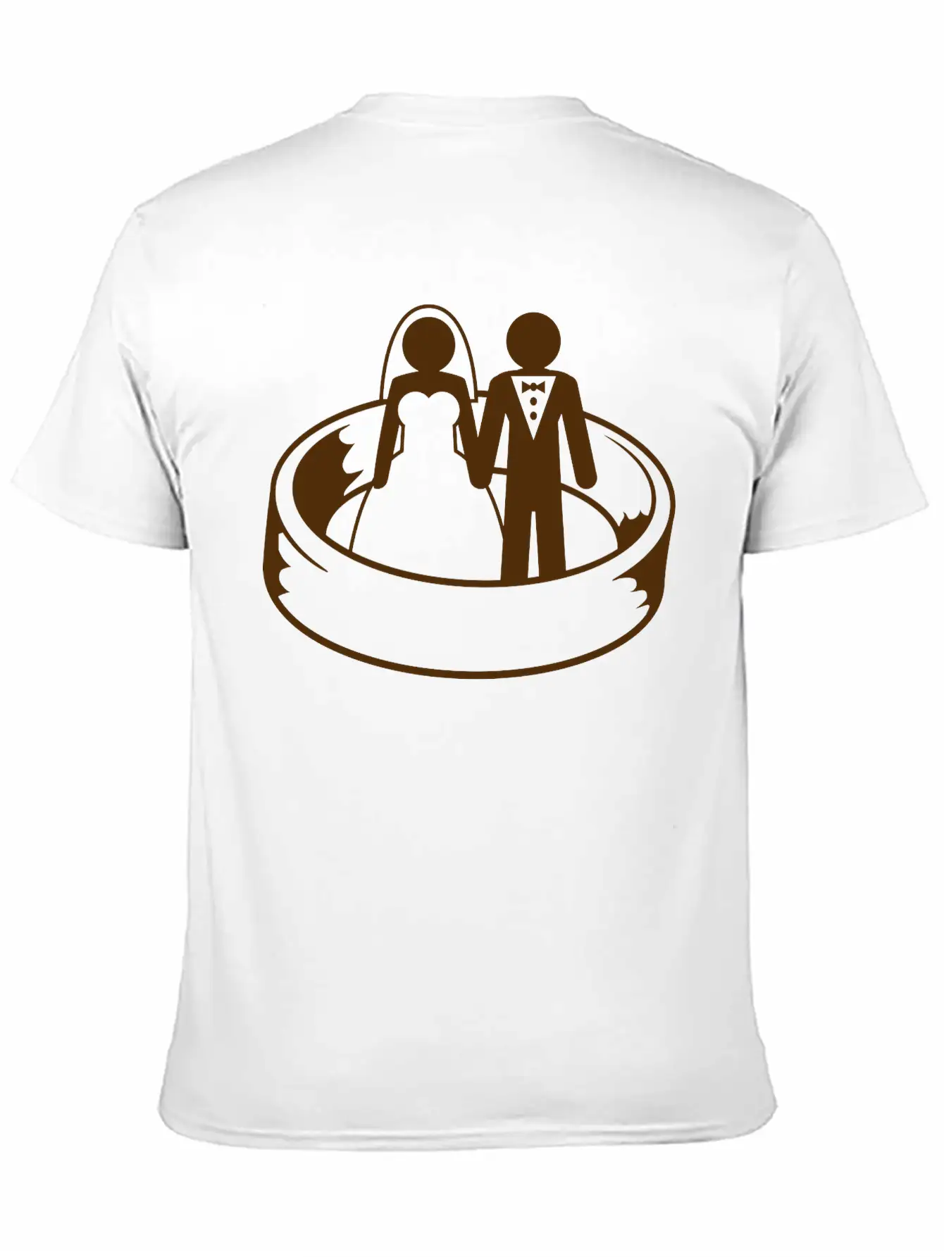 Couple Wedding Ring Dress Team Round Circle Marry Essential Cotton Tee For Daily Outfits – Unisex Style