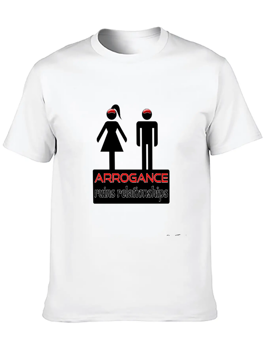 Couples-arrogance-wht Classic Fit Graphic Tee For Daily Comfort – Unisex Cotton Shirt