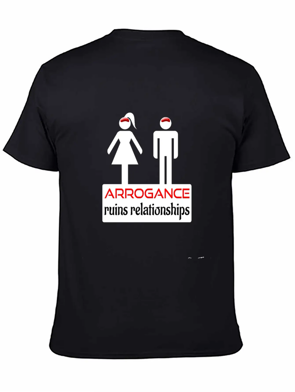 Couples-arrogance-wht Classic Fit Graphic Tee For Daily Comfort – Unisex Cotton Shirt