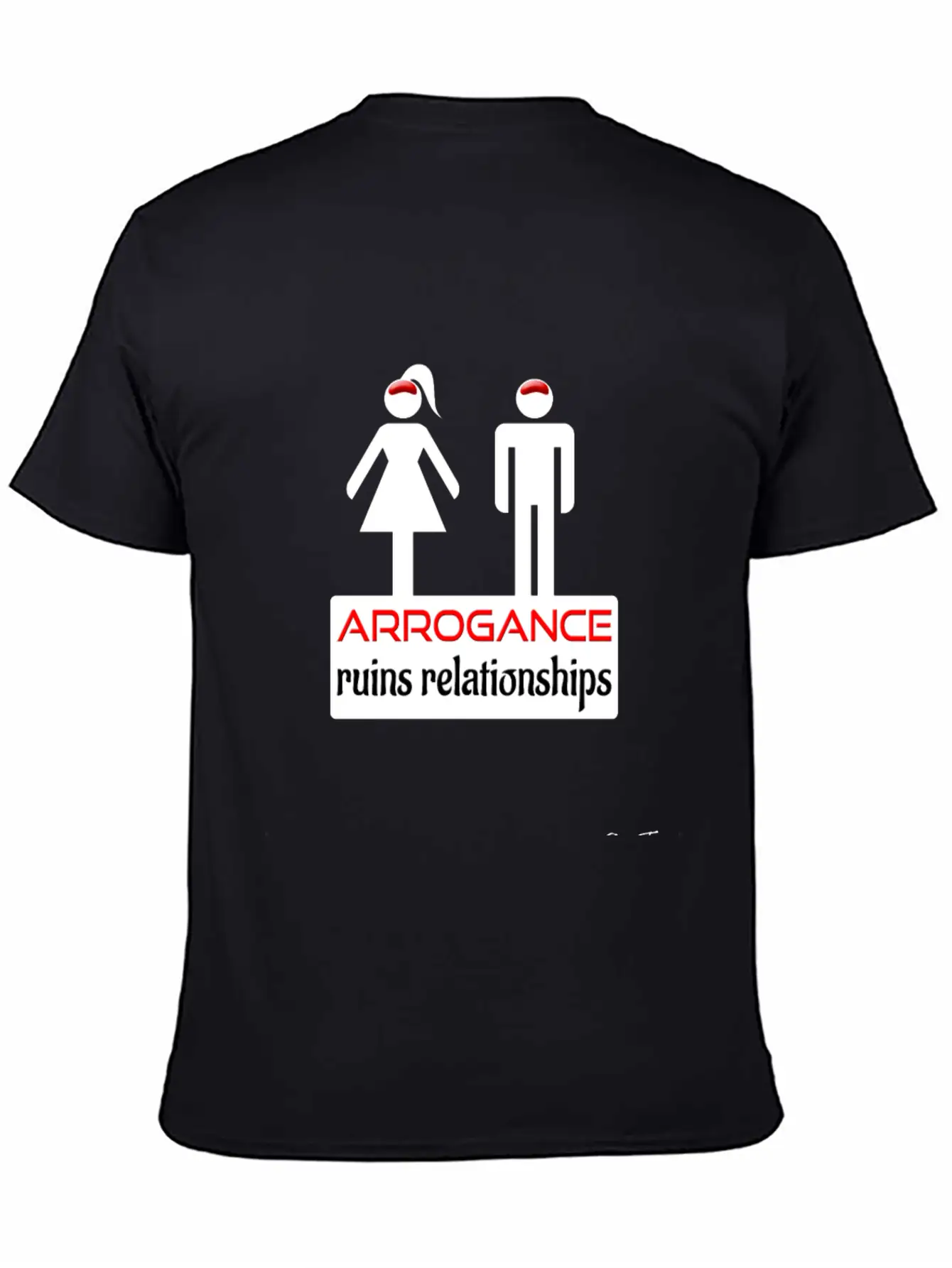 Couples-arrogance-wht Classic Fit Graphic Tee For Daily Comfort – Unisex Cotton Shirt