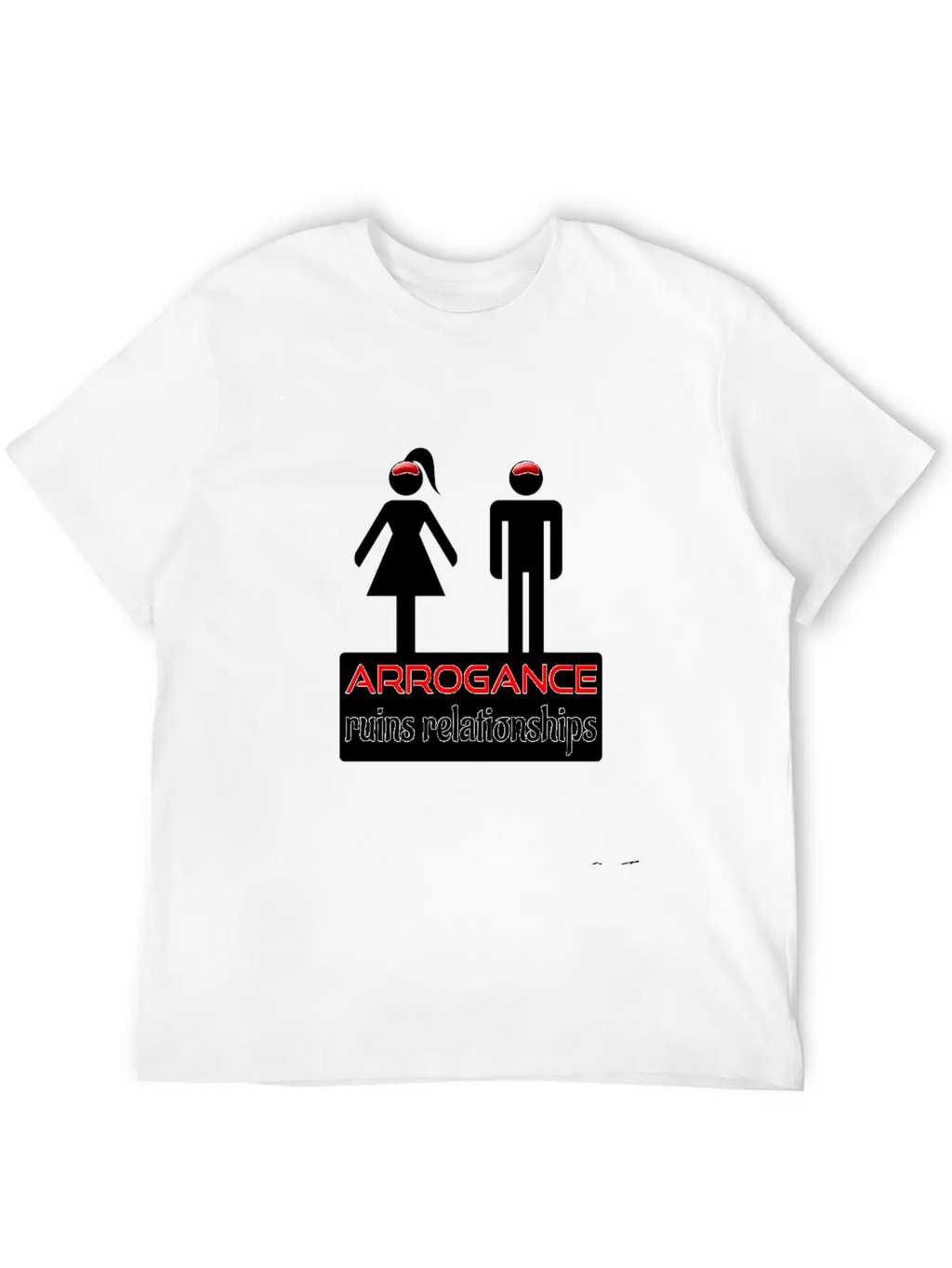 Couples-arrogance-wht Classic Fit Graphic Tee For Daily Comfort – Unisex Cotton Shirt