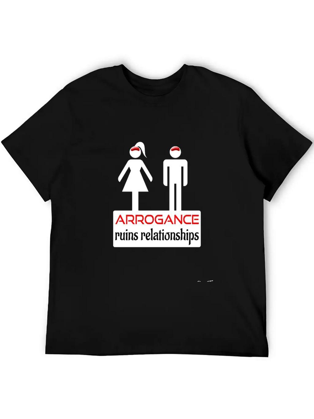 Couples-arrogance-wht Classic Fit Graphic Tee For Daily Comfort – Unisex Cotton Shirt