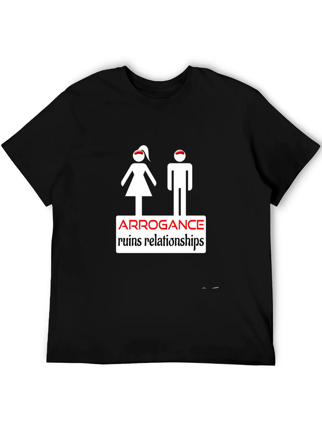 Couples-arrogance-wht Classic Fit Graphic Tee For Daily Comfort – Unisex Cotton Shirt