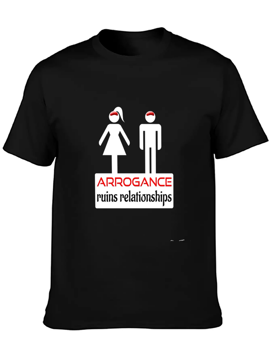 Couples-arrogance-wht Classic Fit Graphic Tee For Daily Comfort – Unisex Cotton Shirt