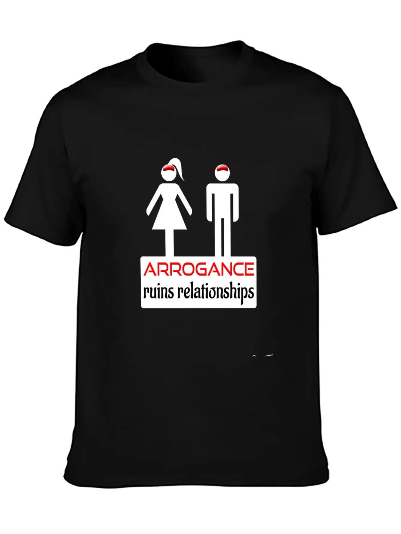 Couples-arrogance-wht Classic Fit Graphic Tee For Daily Comfort – Unisex Cotton Shirt
