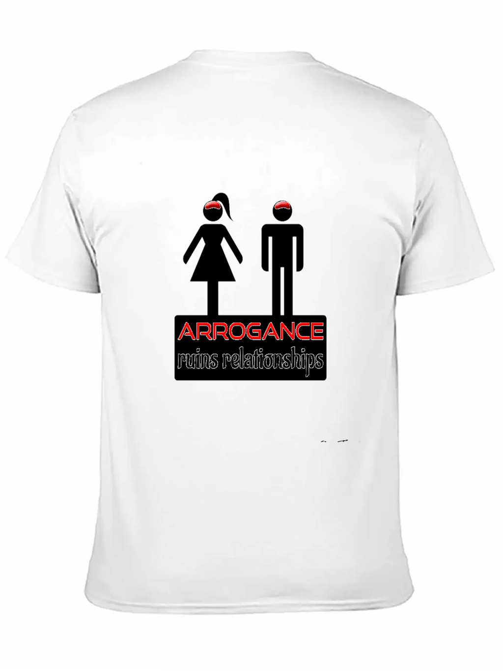 Couples-arrogance-wht Classic Fit Graphic Tee For Daily Comfort – Unisex Cotton Shirt