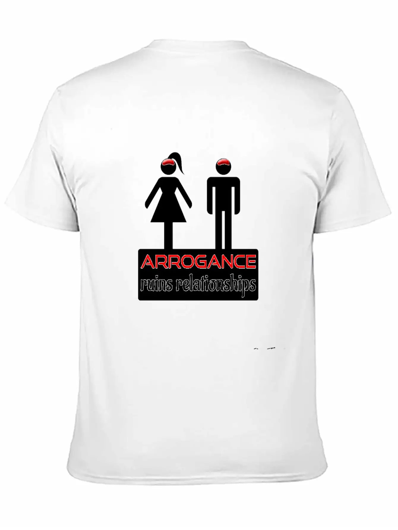 Couples-arrogance-wht Classic Fit Graphic Tee For Daily Comfort – Unisex Cotton Shirt