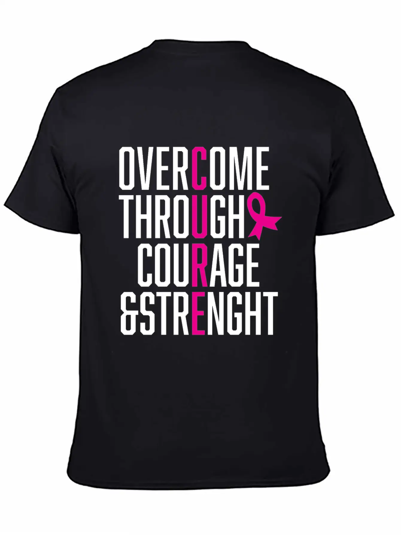 Courage And Strength Cancer Awareness Gift Unisex Casual T-Shirt – Clean Design For Daily Comfort
