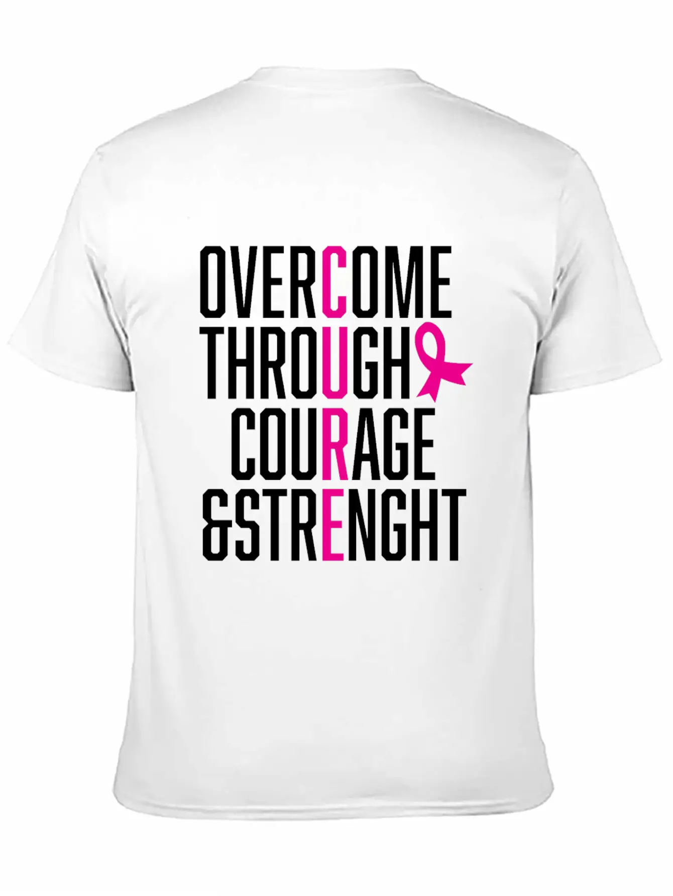 Courage And Strength Cancer Awareness Gift Unisex Casual T-Shirt – Clean Design For Daily Comfort