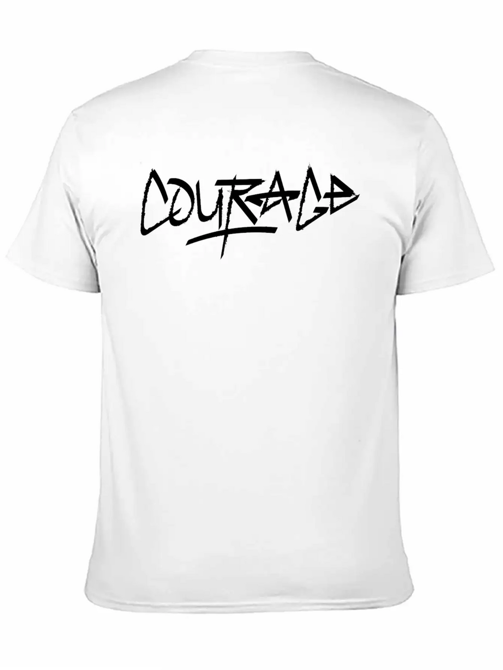 Courage (black Version) Essential Cotton Tee For Daily Outfits – Unisex Style