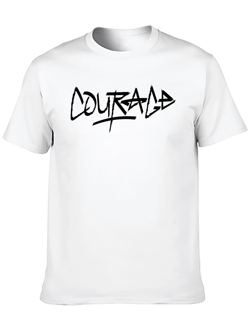 Courage (black Version) Essential Cotton Tee For Daily Outfits – Unisex Style