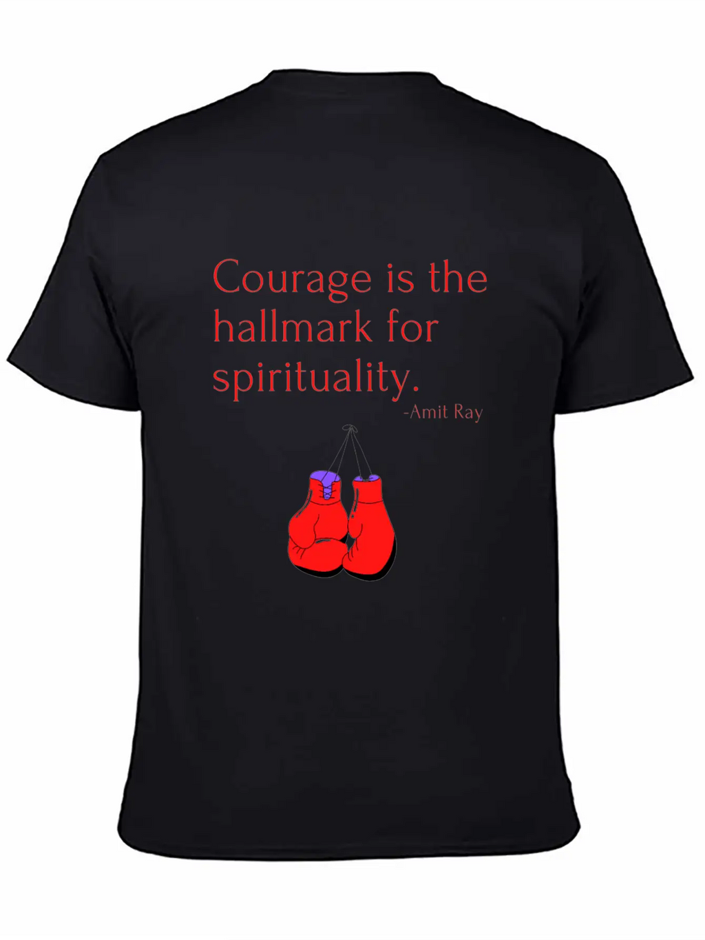 Courage Is The Hallmark For Spirituality Amit Ray Casual Graphic T-Shirt – Simple And Comfortable Daily Wear