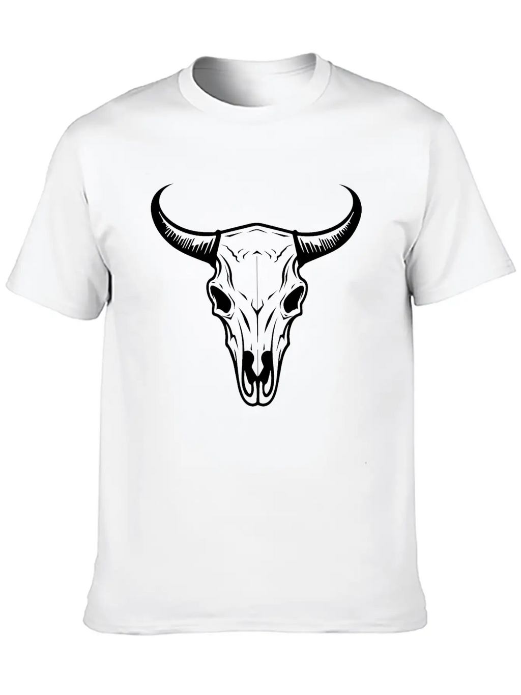 Cow Skull Boho Unisex Casual T-Shirt – Clean Design For Daily Comfort