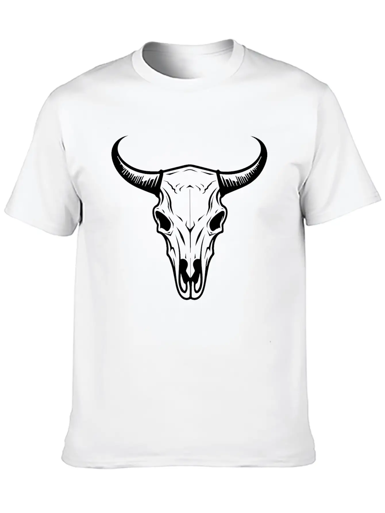 Cow Skull Boho Unisex Casual T-Shirt – Clean Design For Daily Comfort