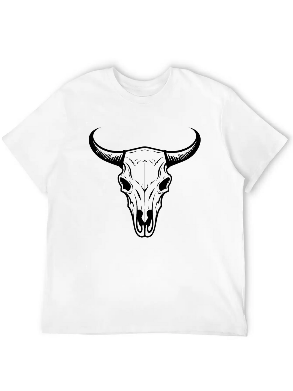 Cow Skull Boho Unisex Casual T-Shirt – Clean Design For Daily Comfort