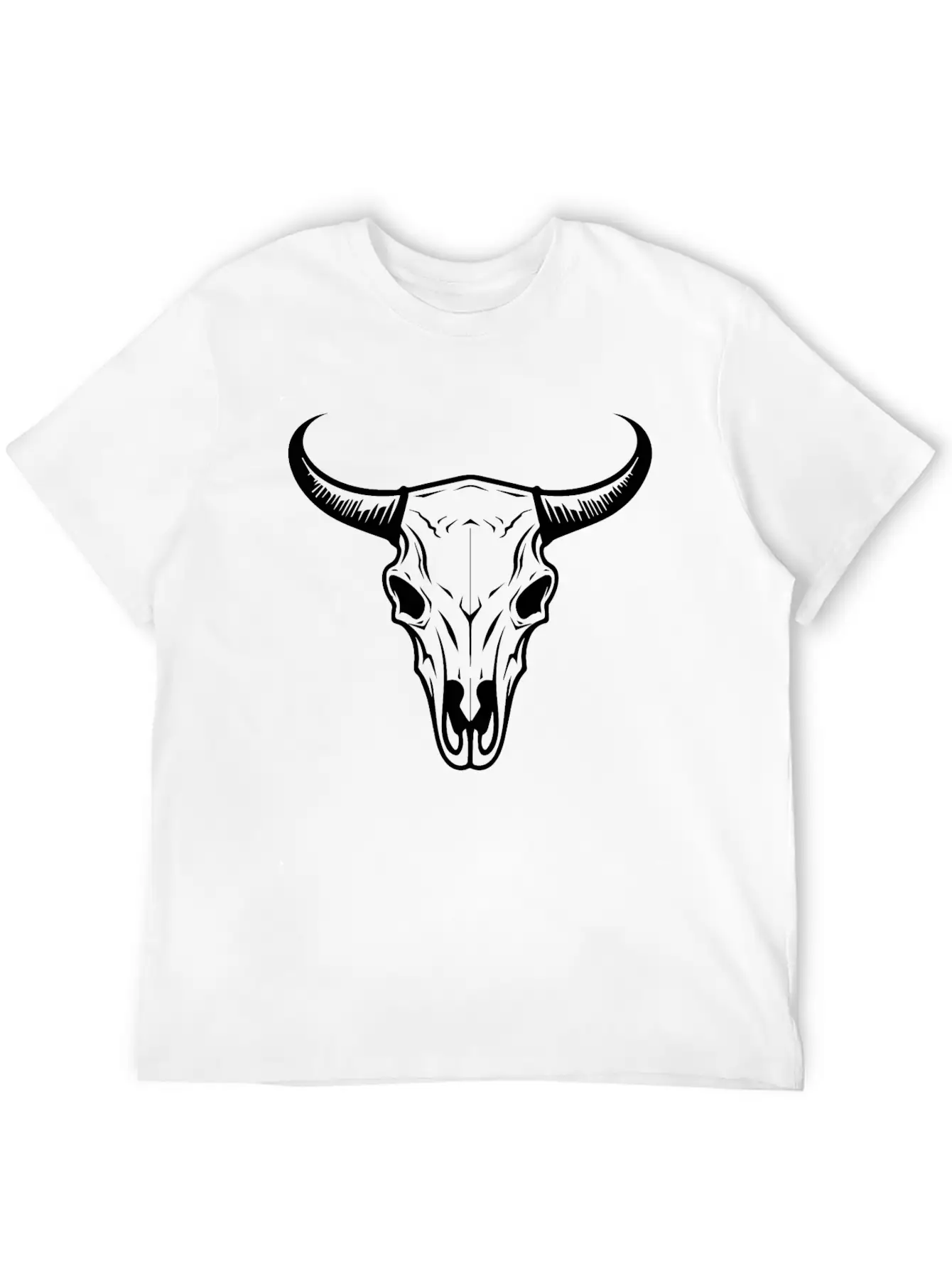 Cow Skull Boho Unisex Casual T-Shirt – Clean Design For Daily Comfort