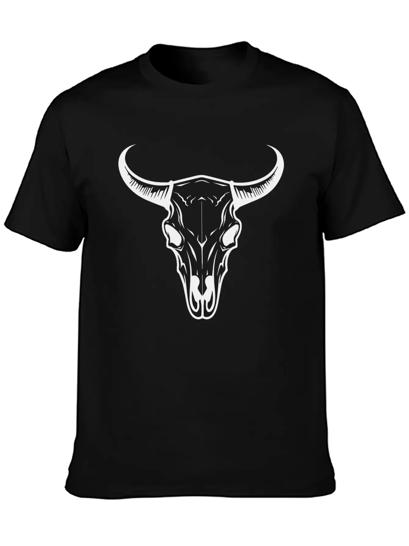 Cow Skull Boho Unisex Casual T-Shirt – Clean Design For Daily Comfort