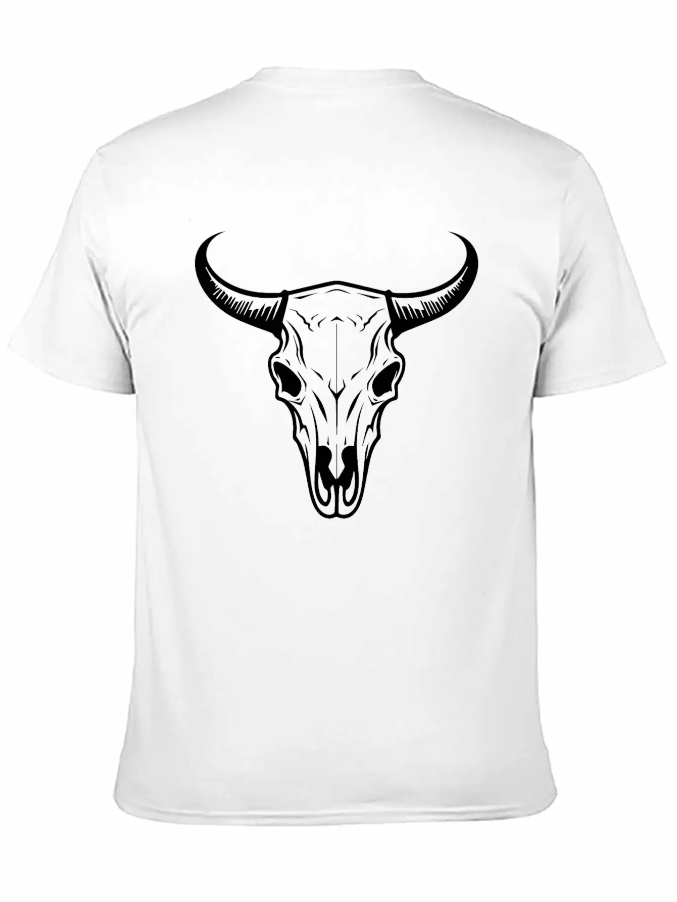 Cow Skull Boho Unisex Casual T-Shirt – Clean Design For Daily Comfort