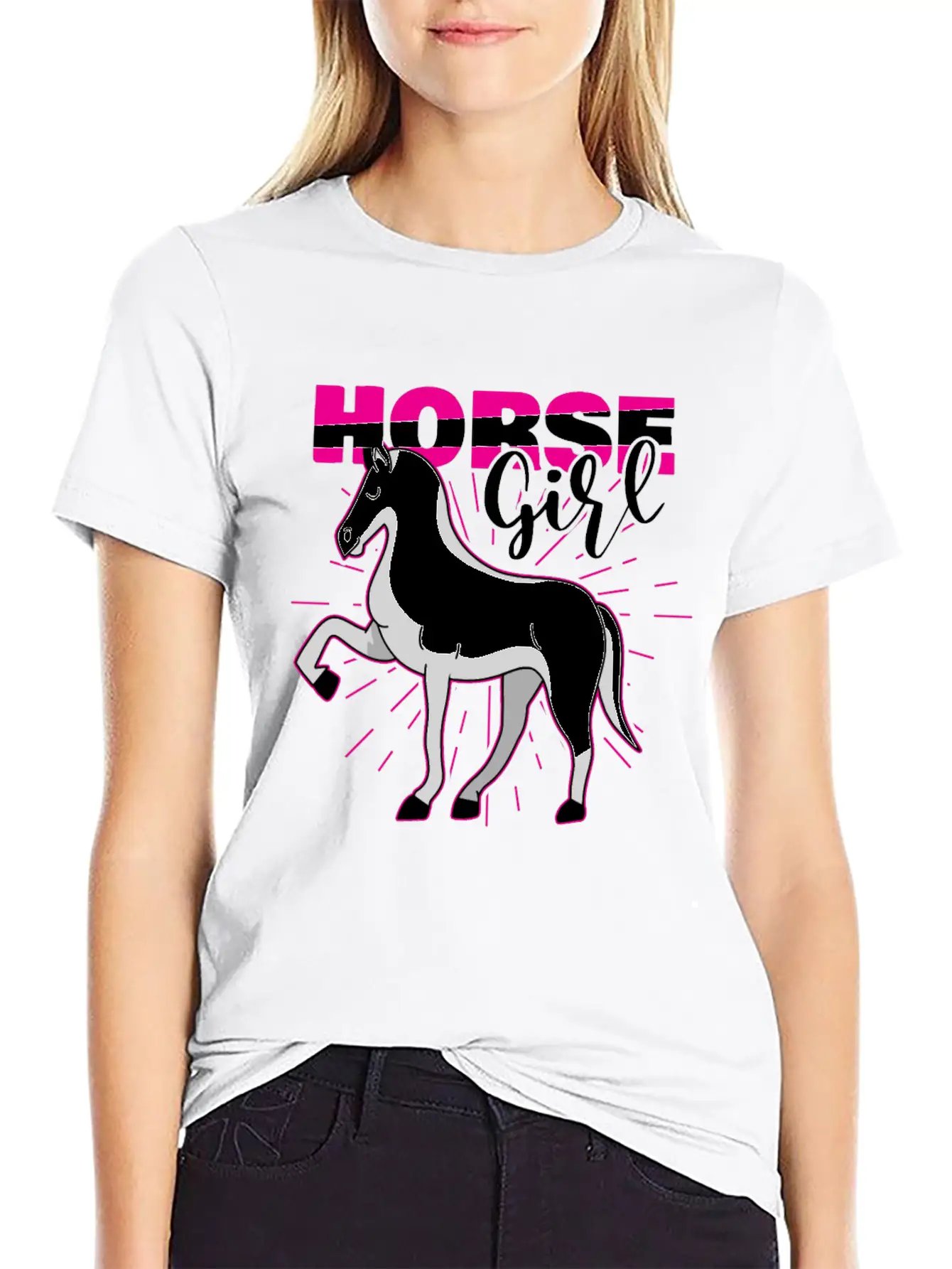 Cowboy Horse Country Western Outfit Horse Girl Casual Graphic T-Shirt – Simple And Comfortable Daily Wear