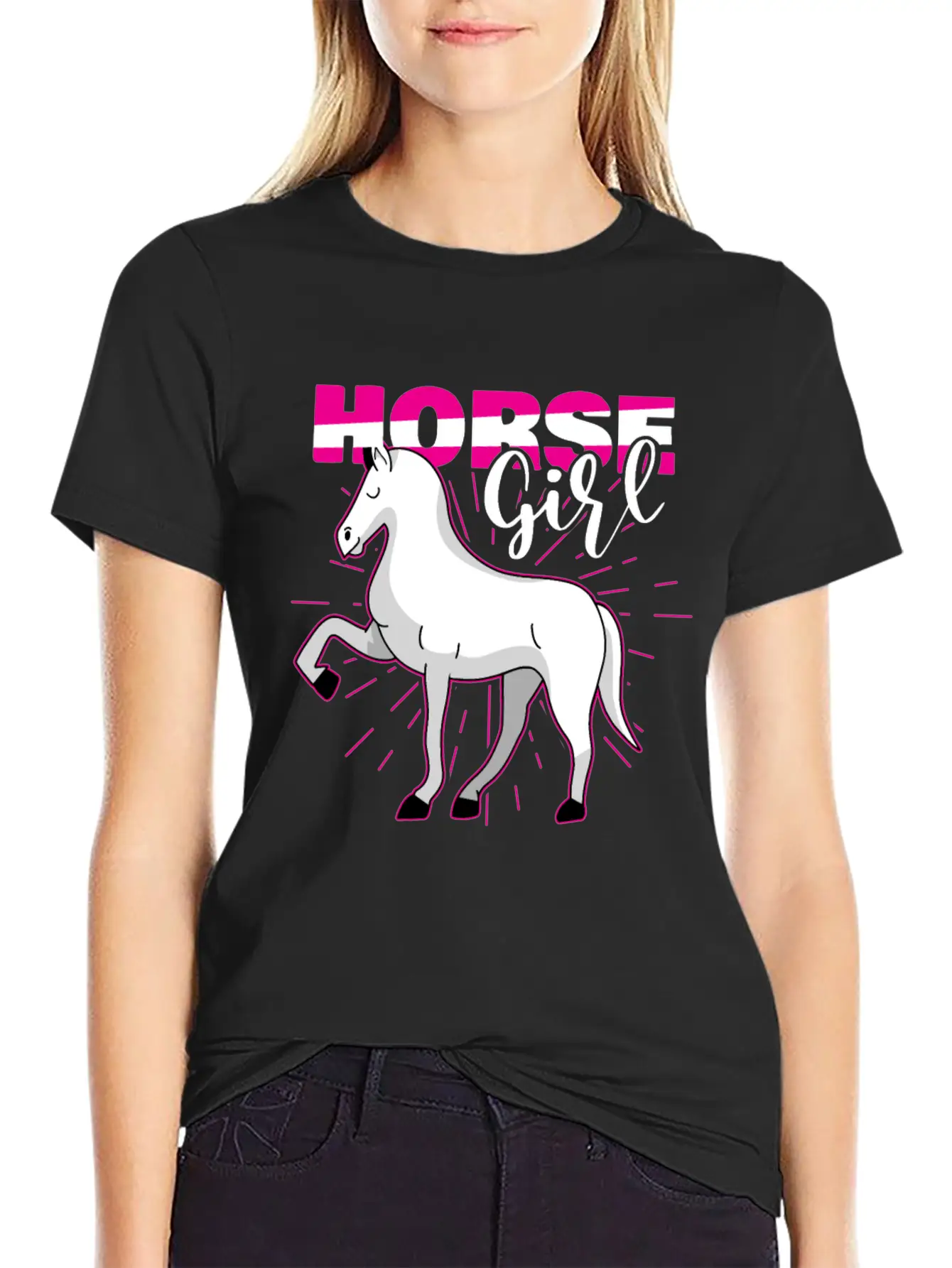 Cowboy Horse Country Western Outfit Horse Girl Casual Graphic T-Shirt – Simple And Comfortable Daily Wear
