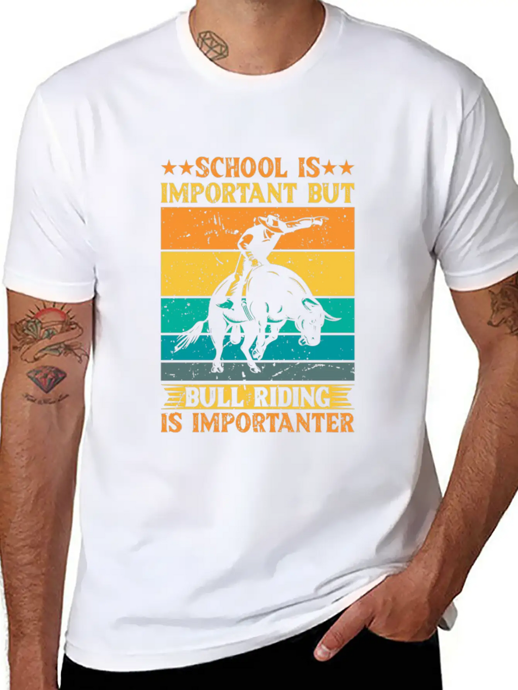 Cowboy Rodeo Casual Graphic T-Shirt – Simple And Comfortable Daily Wear