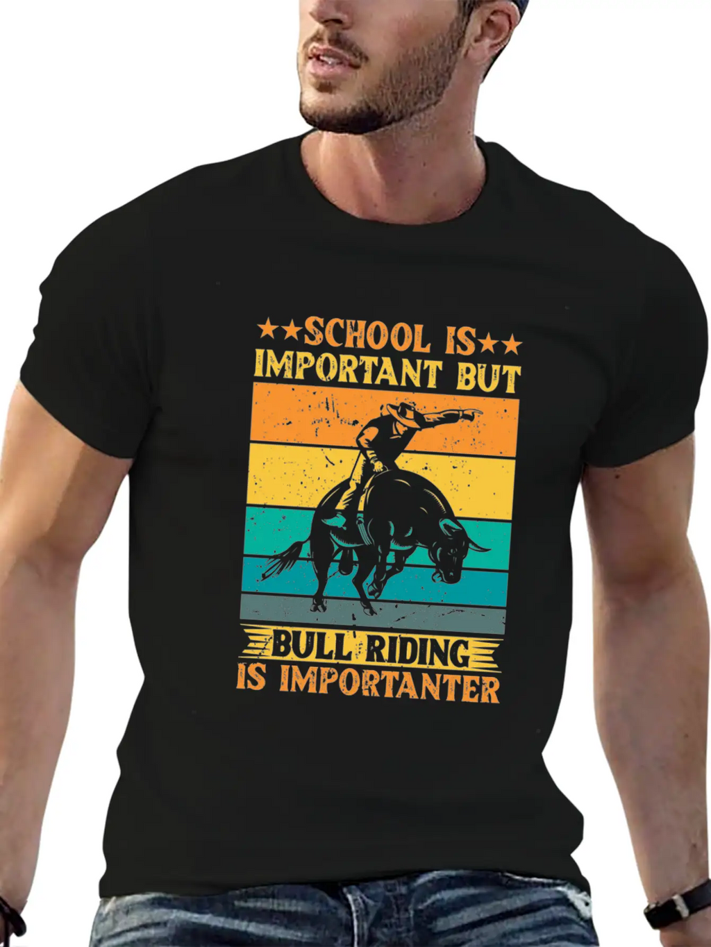 Cowboy Rodeo Casual Graphic T-Shirt – Simple And Comfortable Daily Wear