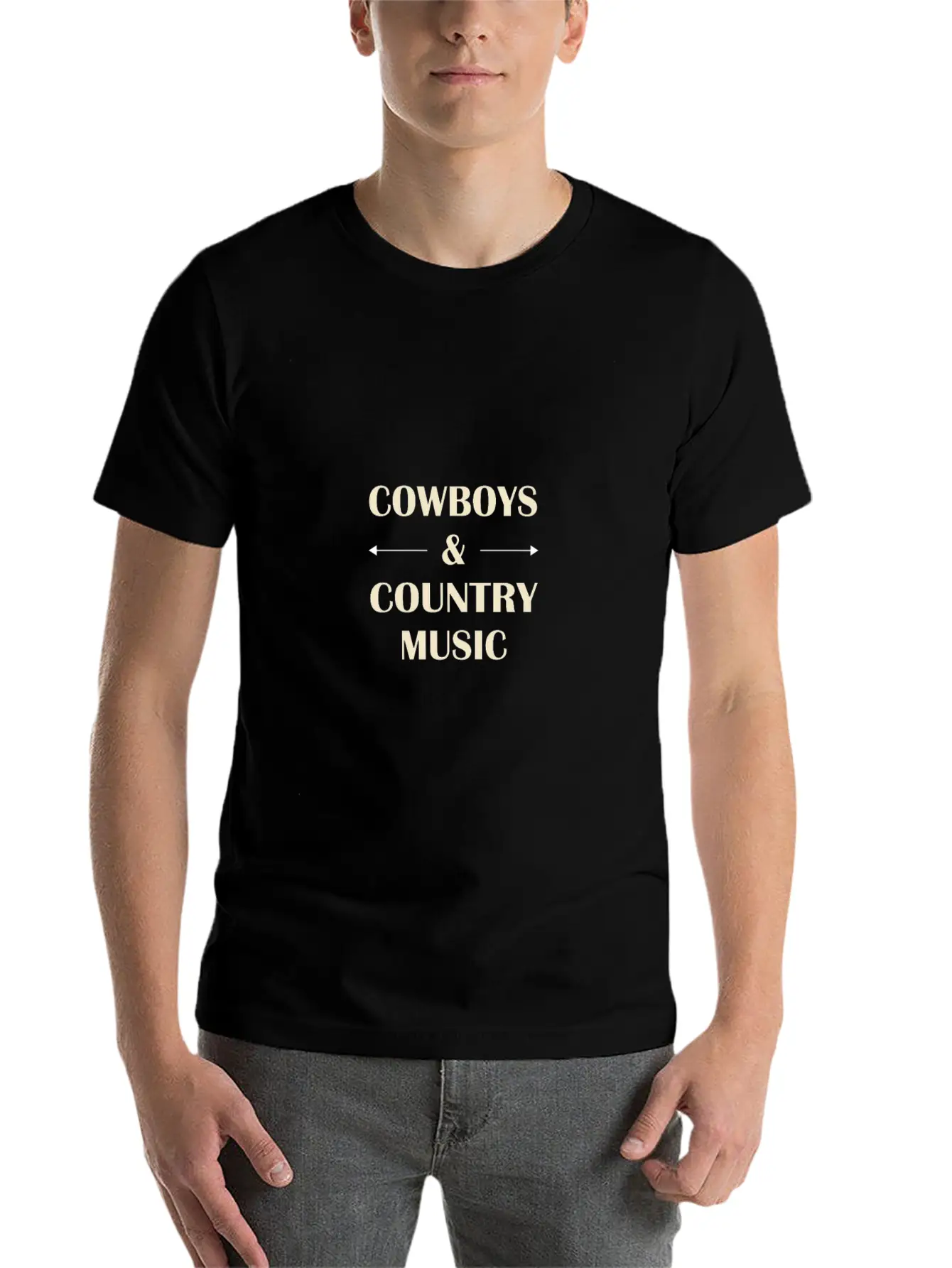 Cowboys And Country Music Unisex Short Sleeve Soft Cotton T-Shirt – Casual Everyday Wear