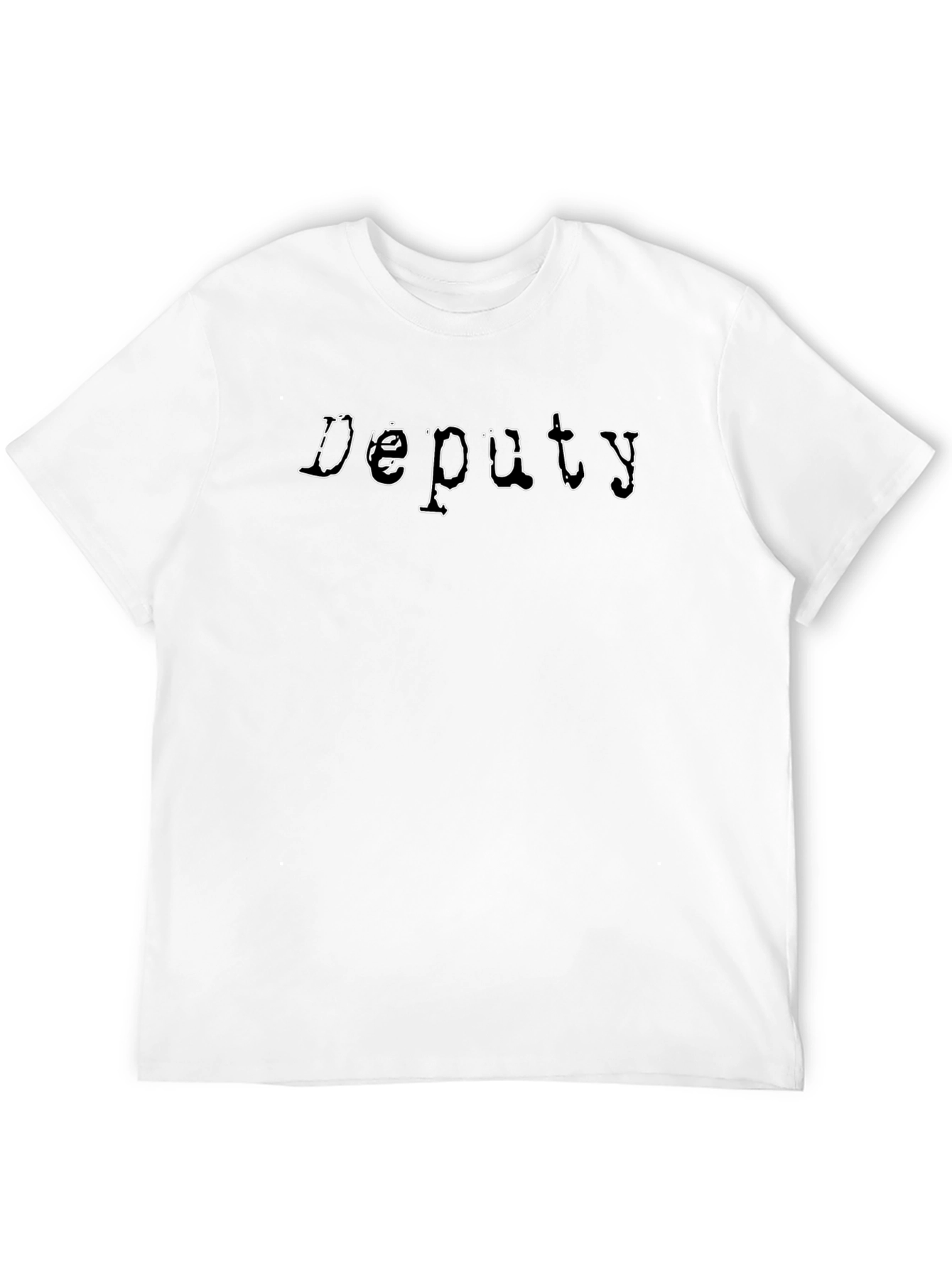 Deputy Graphic Tee - Black Cotton Blend T-Shirt