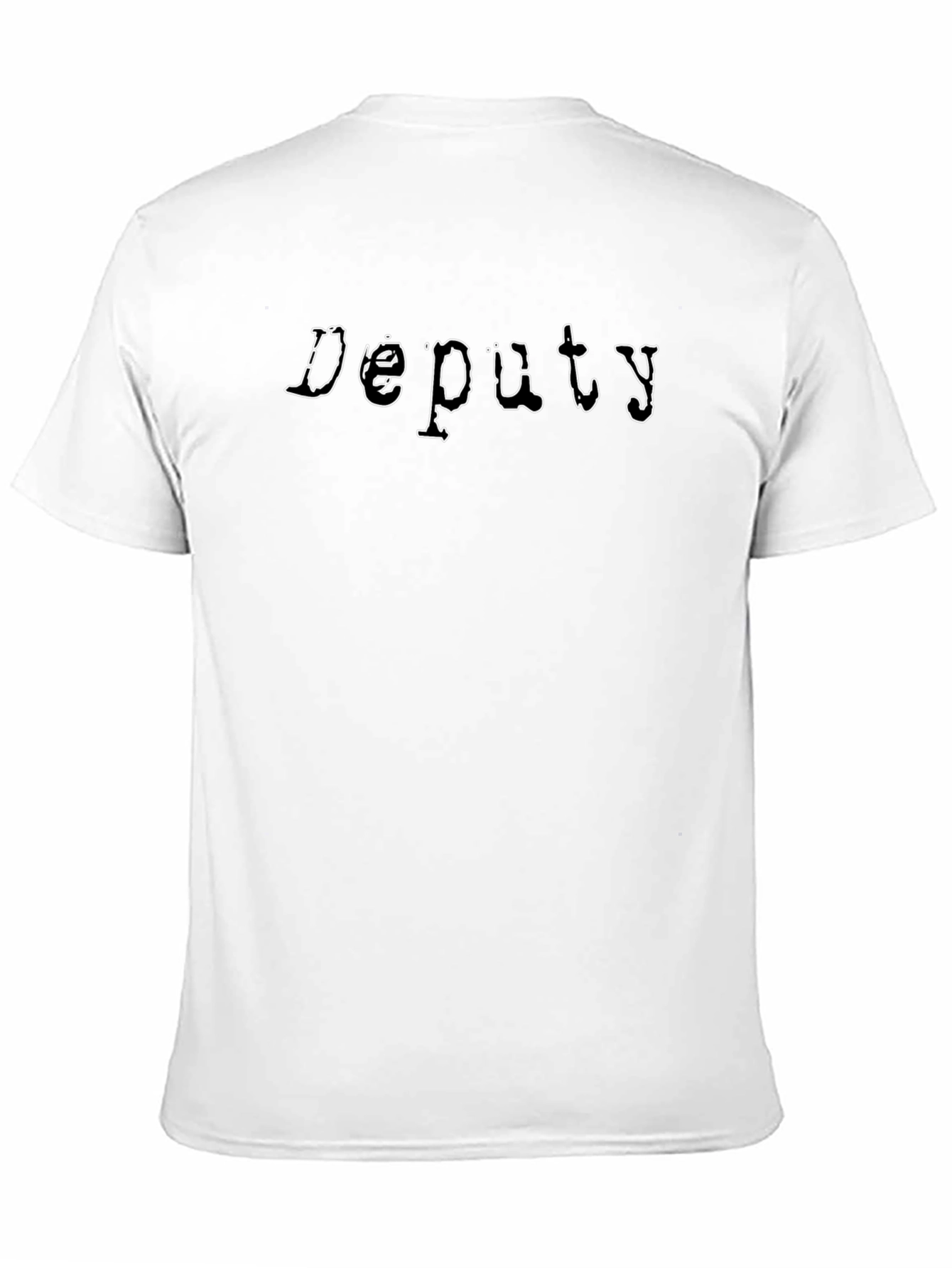 Deputy Graphic Tee - Black Cotton Blend T-Shirt