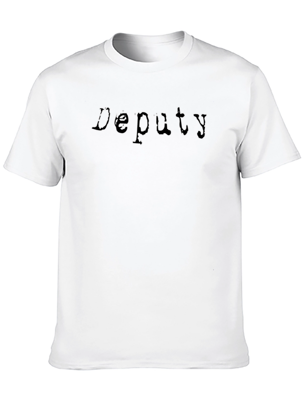 Deputy Graphic Tee - Black Cotton Blend T-Shirt