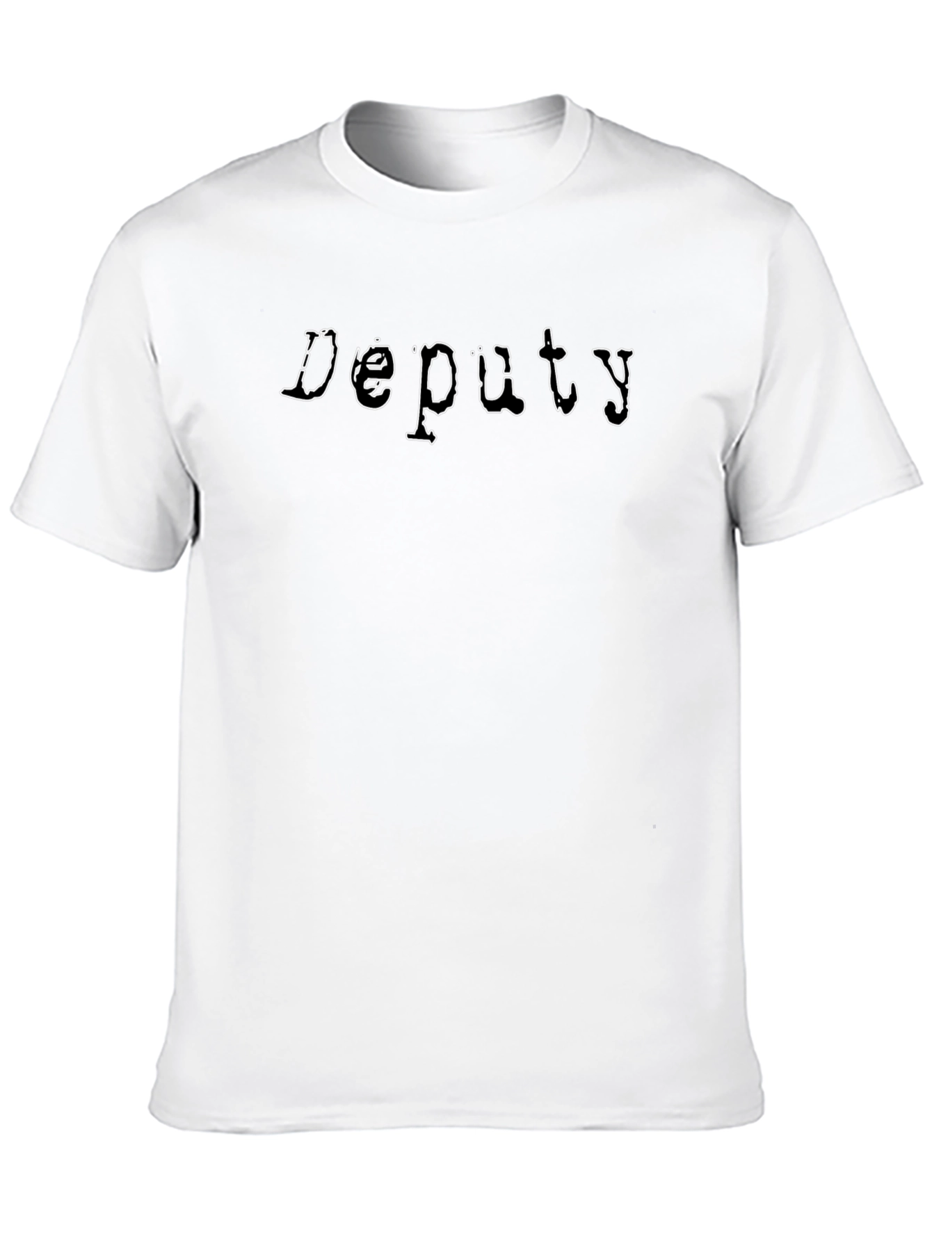 Deputy Graphic Tee - Black Cotton Blend T-Shirt