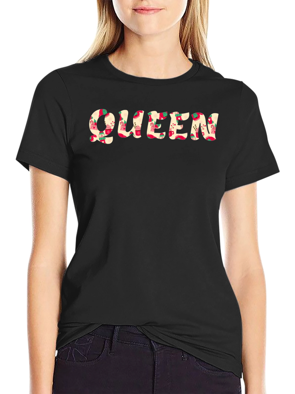 Queen Graphic Print Crew Neck T-Shirt
