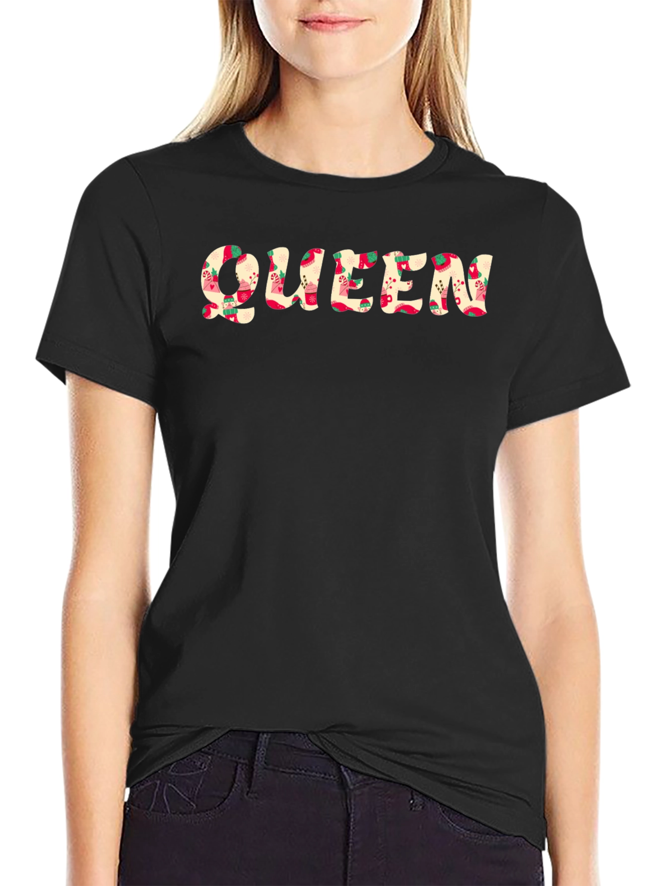 Queen Graphic Print Crew Neck T-Shirt