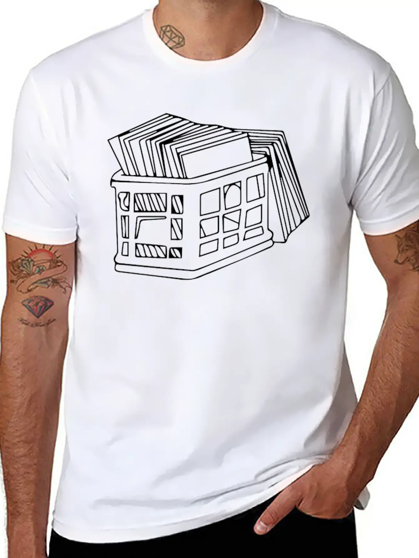 CRATE OF RECORDS Breathable Soft Cotton T-Shirt – Timeless Casual Look