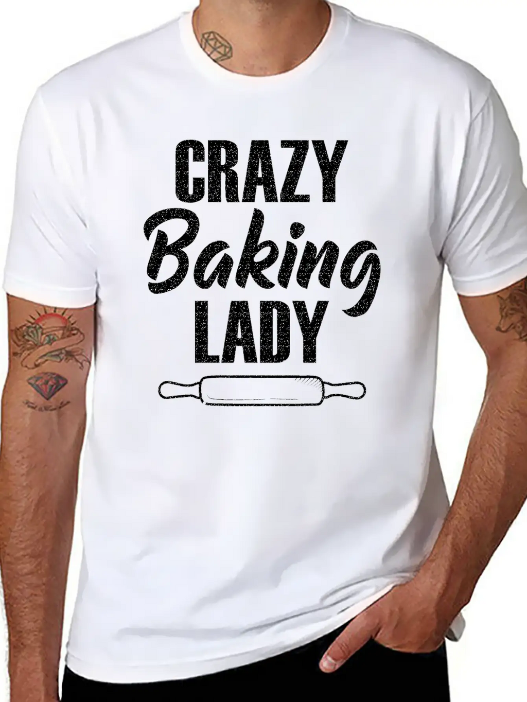 Crazy Baking Lady Baker Baking Lover Pastry Chef Unisex Casual T-Shirt – Clean Design For Daily Comfort