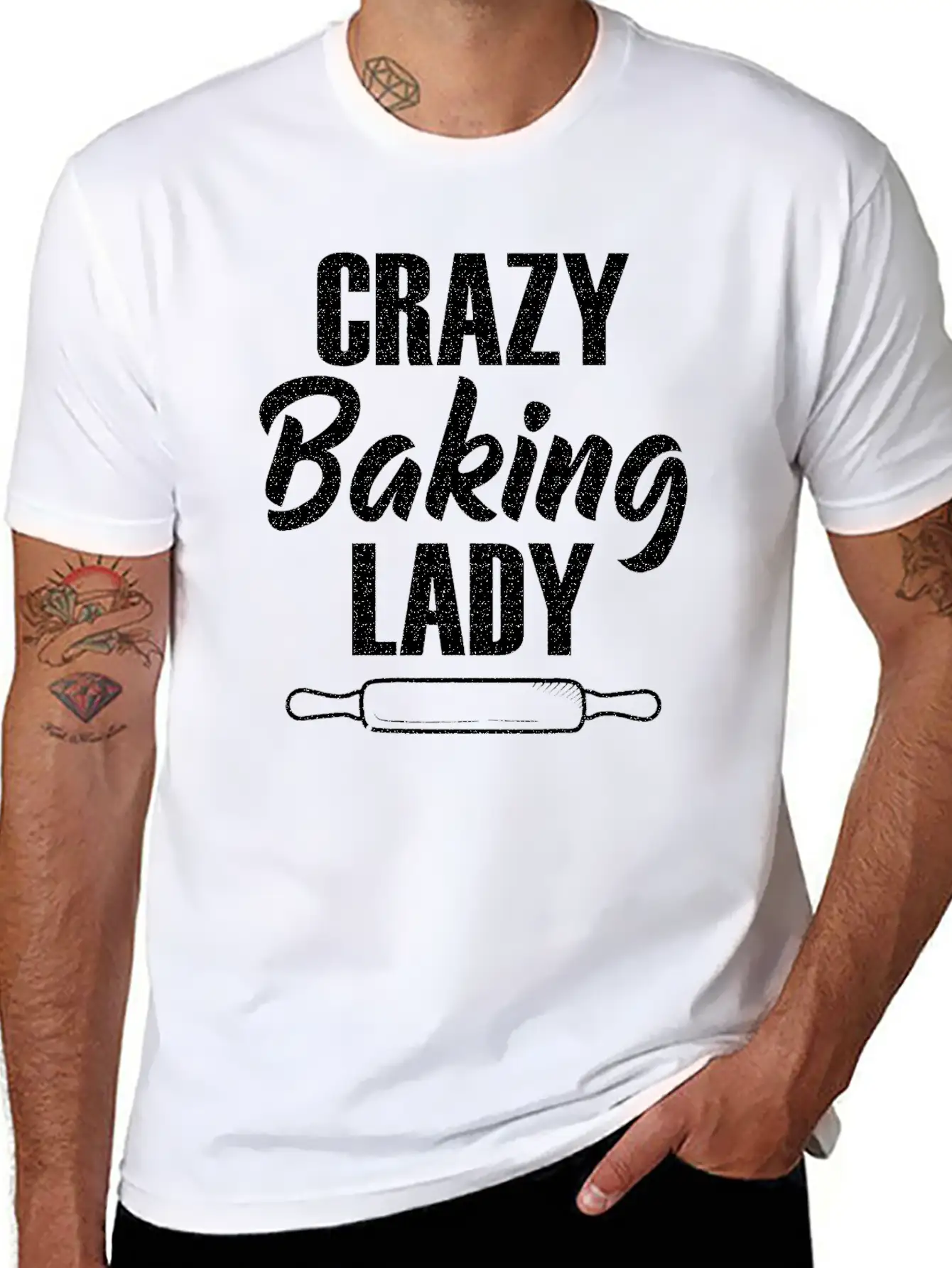 Crazy Baking Lady Baker Baking Lover Pastry Chef Unisex Casual T-Shirt – Clean Design For Daily Comfort