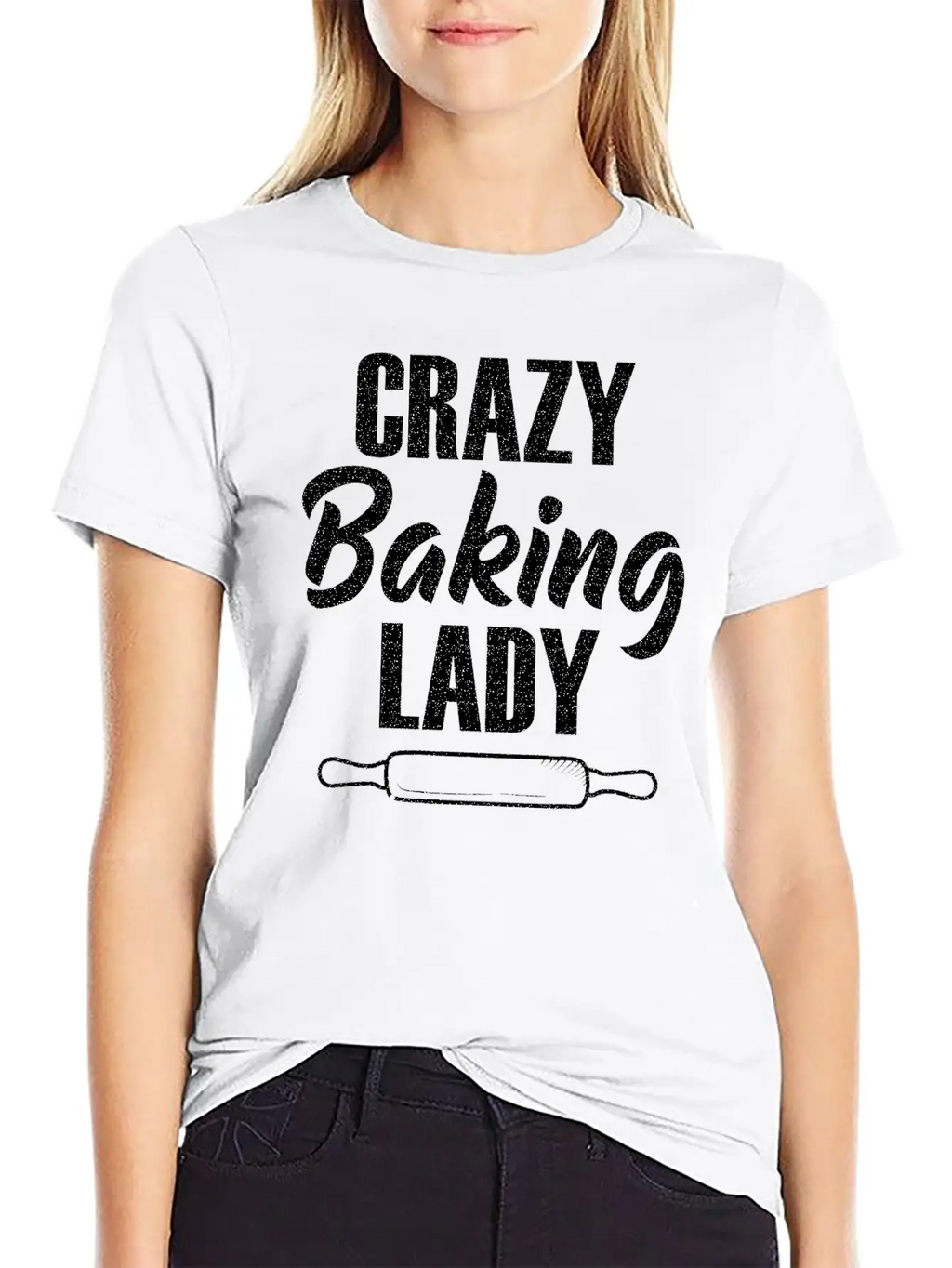 Crazy Baking Lady Baker Baking Lover Pastry Chef Unisex Casual T-Shirt – Clean Design For Daily Comfort