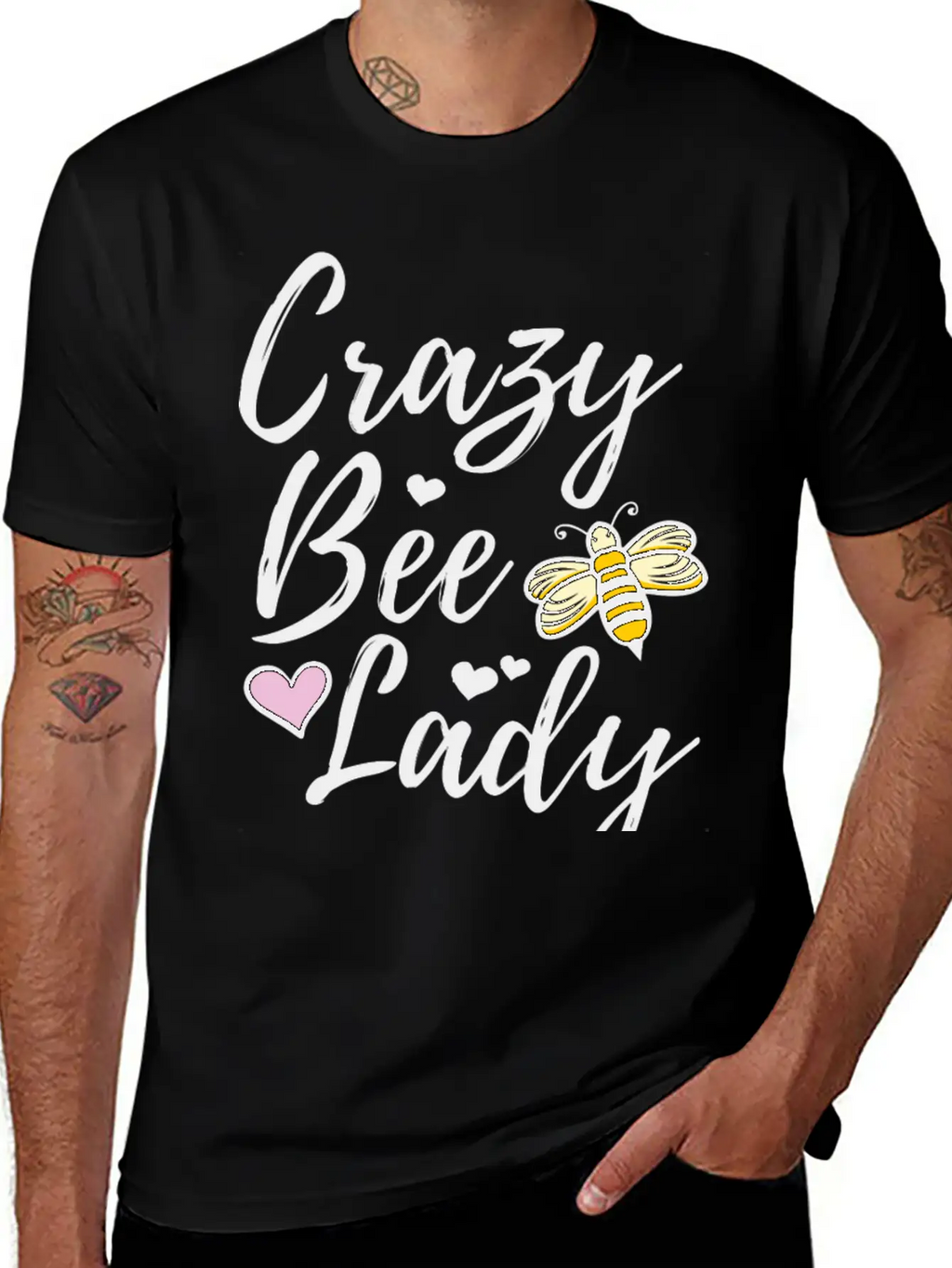 Crazy Bee Lady Unisex Short Sleeve Soft Cotton T-Shirt – Casual Everyday Wear