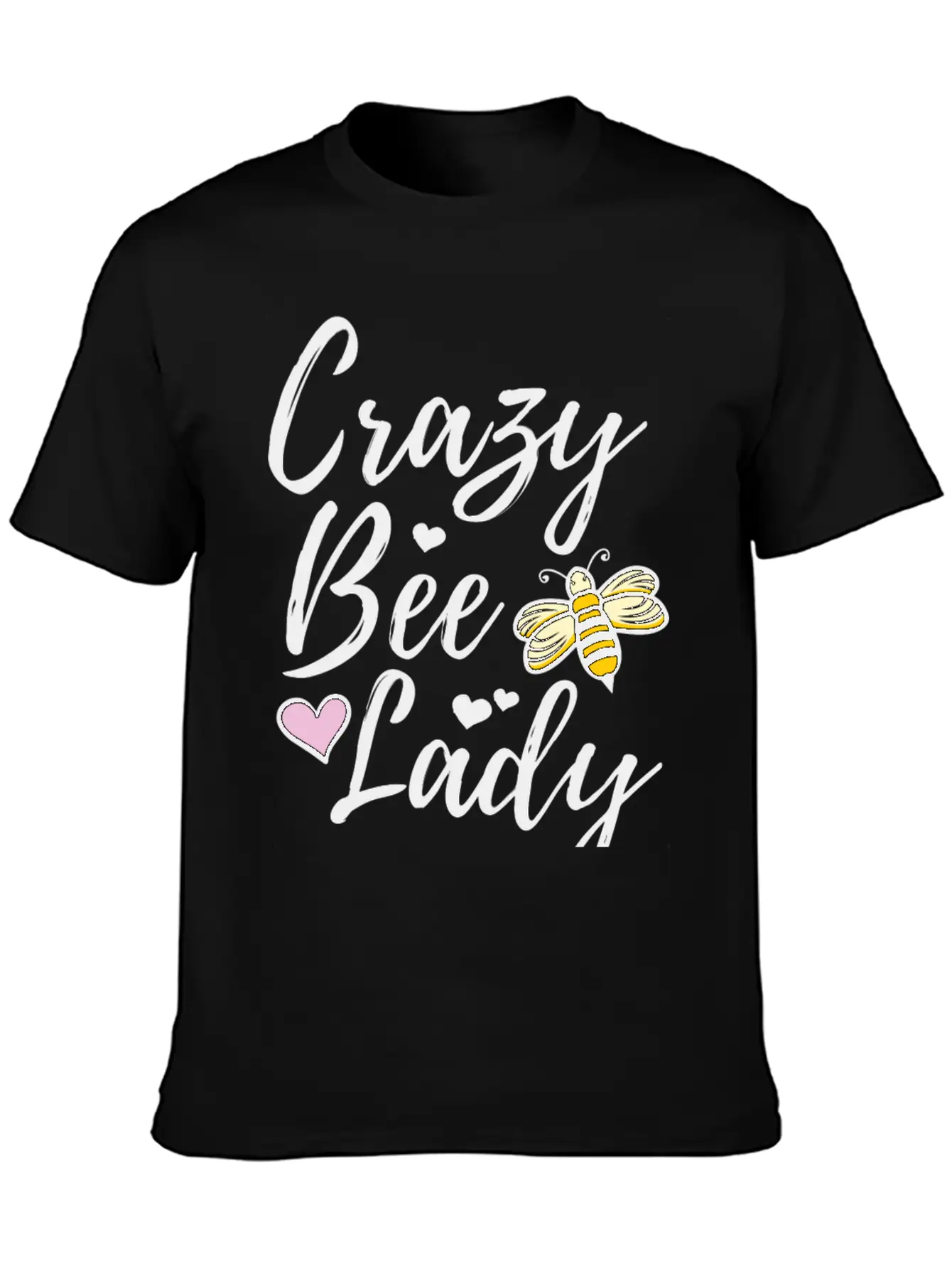 Crazy Bee Lady Unisex Short Sleeve Soft Cotton T-Shirt – Casual Everyday Wear