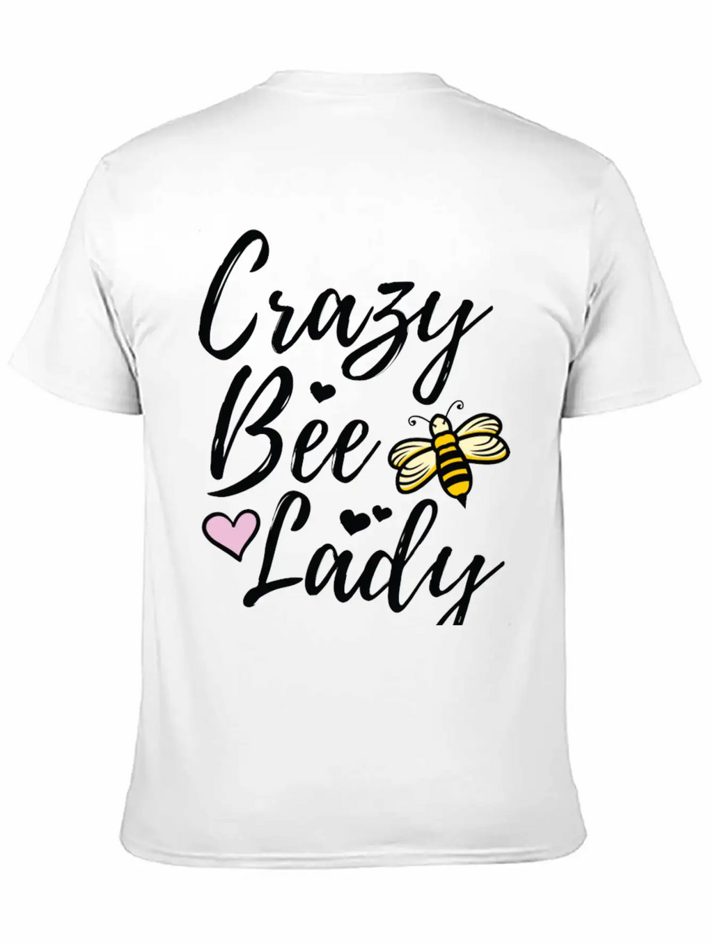Crazy Bee Lady Unisex Short Sleeve Soft Cotton T-Shirt – Casual Everyday Wear