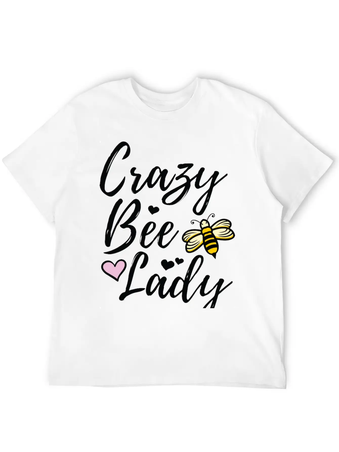 Crazy Bee Lady Unisex Short Sleeve Soft Cotton T-Shirt – Casual Everyday Wear