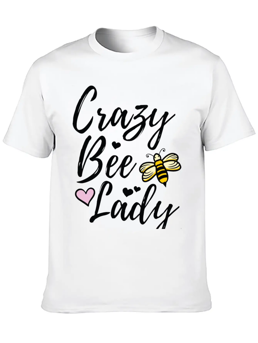 Crazy Bee Lady Unisex Short Sleeve Soft Cotton T-Shirt – Casual Everyday Wear