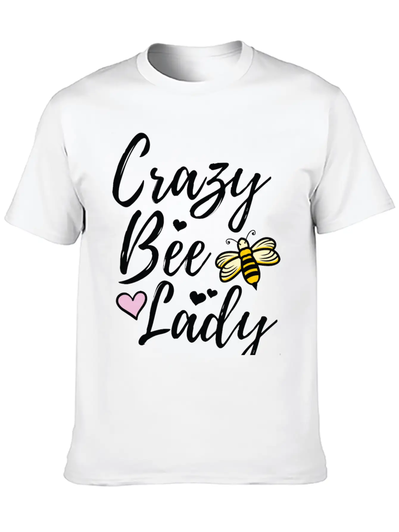 Crazy Bee Lady Unisex Short Sleeve Soft Cotton T-Shirt – Casual Everyday Wear